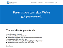 Tablet Screenshot of collegeadmissionsmadesimple.com